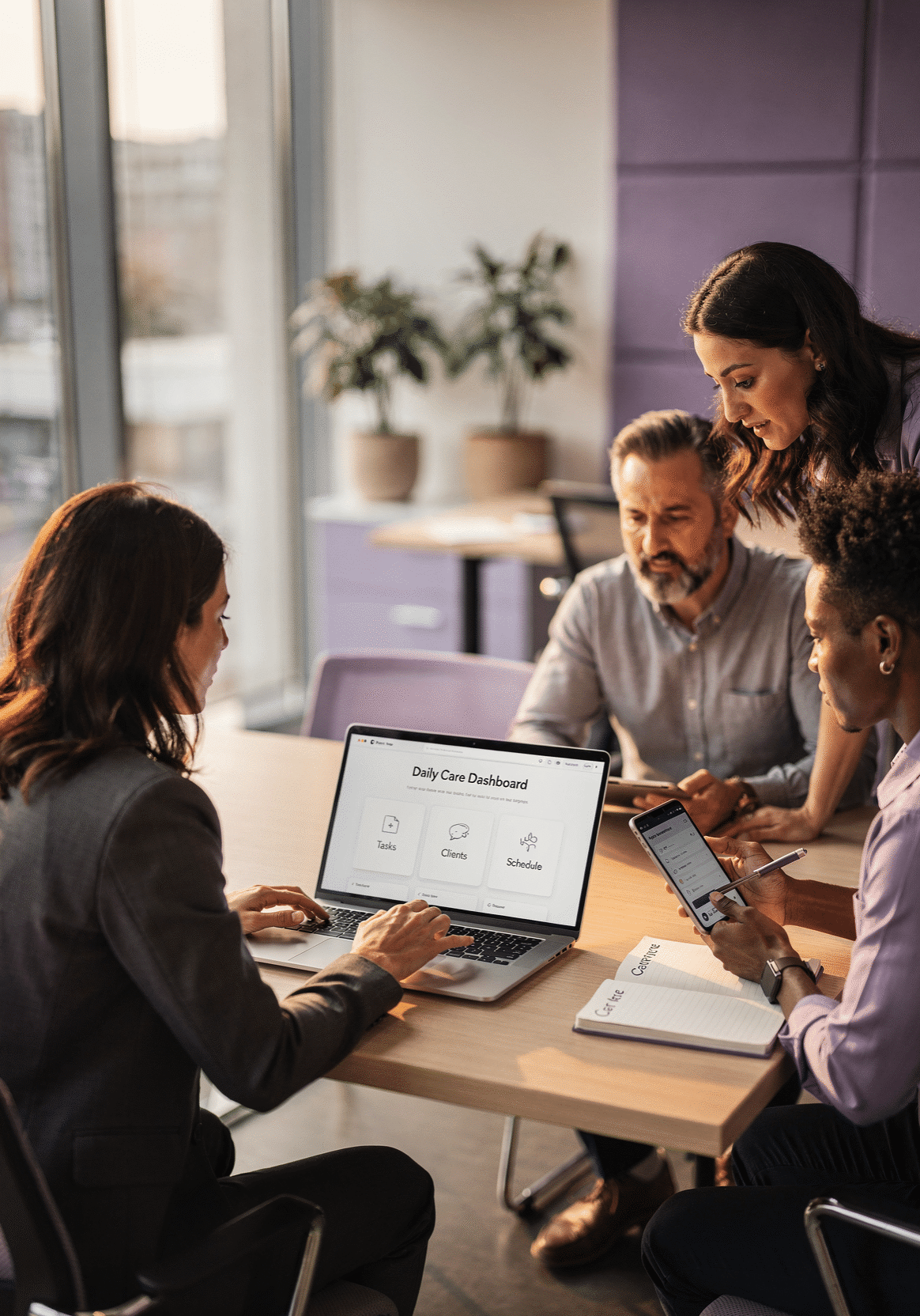 Zorgteam bespreekt productlijnen innovatie